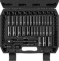 64-Piece 3/8" Drive Socket Set, SAE & Metric, Deep & Shallow, 72-Tooth Ratchet by Reniteco