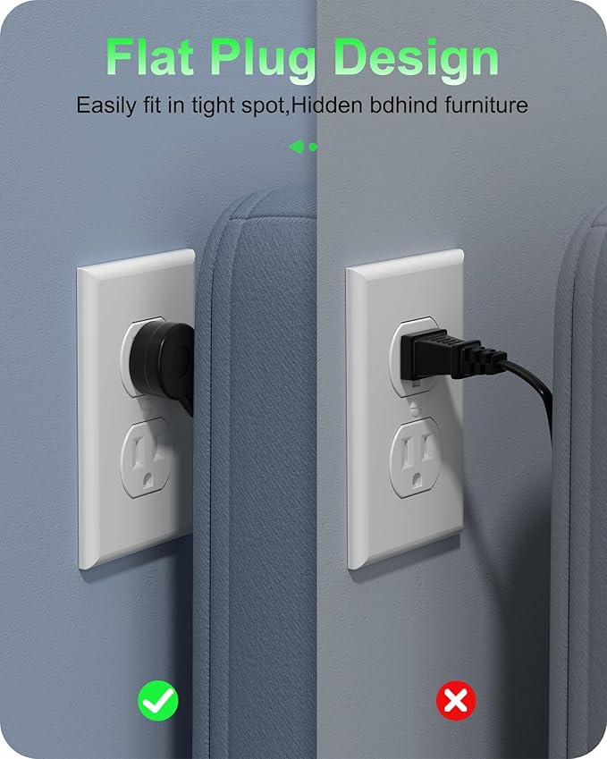 KWRNVO 7-in-1 Power Strip, PD GaN 65W USB C Power Strip - Image 6
