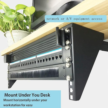 Jingchengmei 1U Disassembled Rack Mount Cable Management Panel - Image 6
