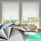 HeyBlinds Motorized Blinds with Remote, Blackout Smart Blinds, Automatic Shades for Windows, Electric Window Coverings(Blackout Roller Shades Fabric Samples Multicolor)