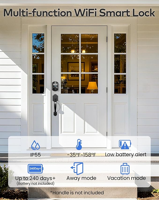 TEEHO TE012W WiFi Smart Lock, Fingerprint Door Lock - Image 7