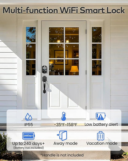 TEEHO TE012W WiFi Smart Lock, Fingerprint Door Lock - Image 7