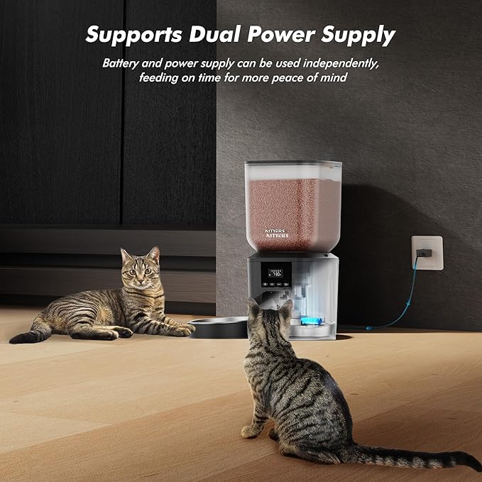 Automatic Cat Feeder for 2 Cats - 8L/34 Cups Large Capacity Auto Cat Food - Image 7