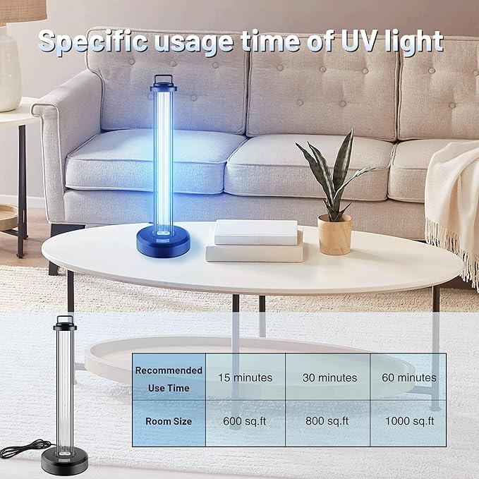 100W UV Sanitizer Light, Portable Ultraviolet Light - Image 7