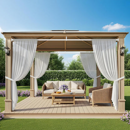 Long Tension Rod 39-144inch White Tension Curtain Rods no Drilling | 1.26" Diameter Outdoor Curtain Rod for Patio,Windows,Anywhere Heavy Duty Spring Rods Adjustable