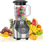 Professional Blender with 1200 Watts and 64 oz Glass Jar Kitchen Countertop by JUSANTE