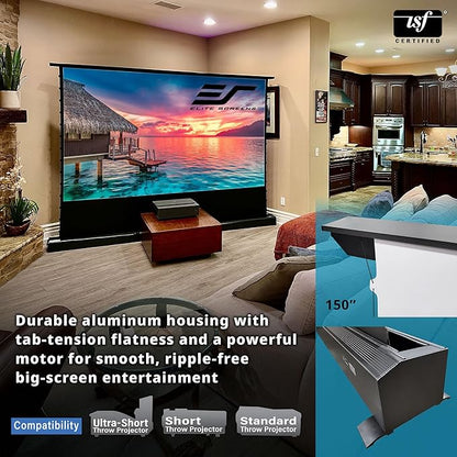 Elite Screens Kestrel Tab-Tension 3 CineWhite, 150 inch 16:9 Aspect Ratio - Image 2