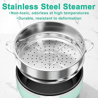 Dezin Hot Pot Electric with Steamer Upgraded, Non-Stick Sauté Pan, Rapid - Image 3