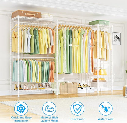 Ulif E10 Clothes Rack（With Stretchable Hanger Rod）Freestanding Clothing Racks - Image 4