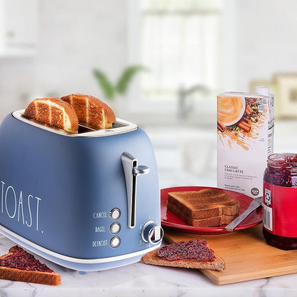 Rae Dunn Retro Rounded Bread Toaster, 2 Slice Stainless Steel Toaster - Image 5
