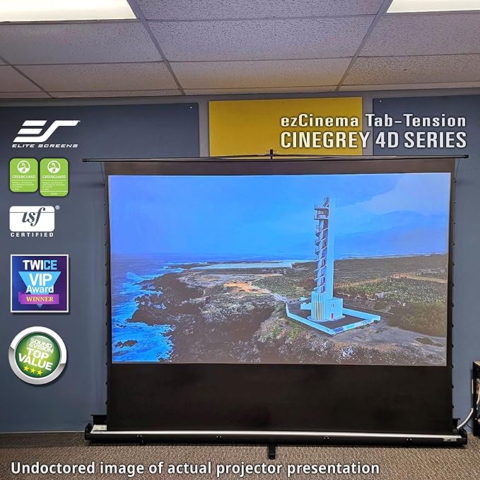 Elite Screens ezCinema Tab-Tension CineGrey 4D, 121-inch 16:9, Manual Floor - Image 5