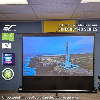 Elite Screens ezCinema Tab-Tension CineGrey 4D, 121-inch 16:9, Manual Floor - Image 5