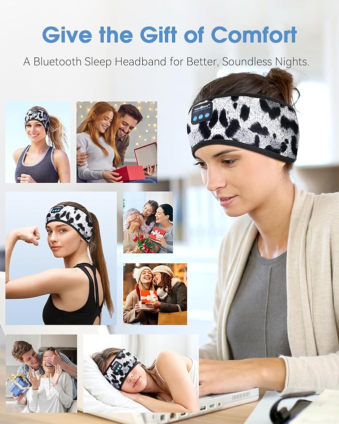 MUSICOZY Sleep Headphones Bluetooth 5.4 Headband, Wireless Music Sleeping Eye - Image 6
