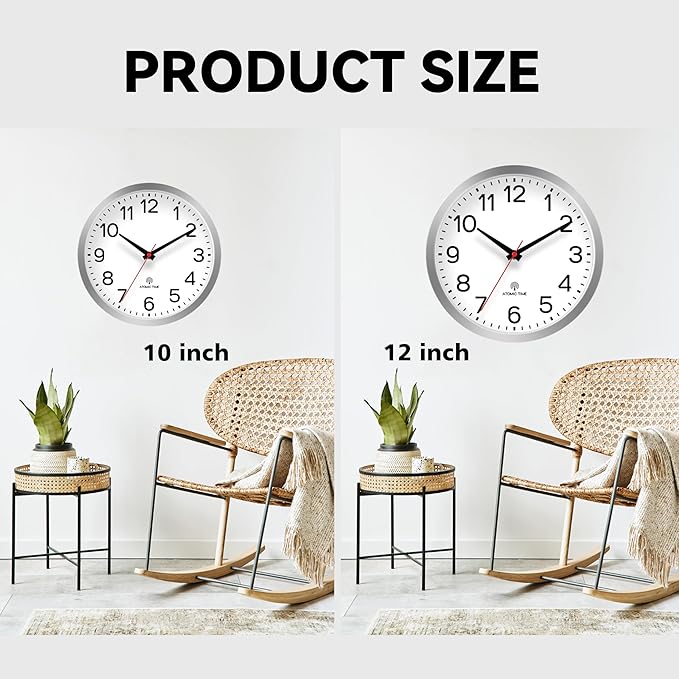 AKCISOT Atomic 10 Inch Wall Clock Analog Clocks - Image 3