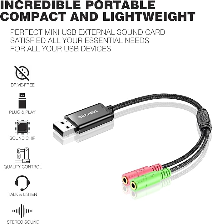 DuKabel USB to 3.5mm Jack TRS AUX Adapter - Image 5