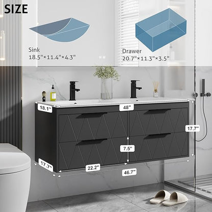 eclife 48" Bathroom Vanities Cabinet - Image 2