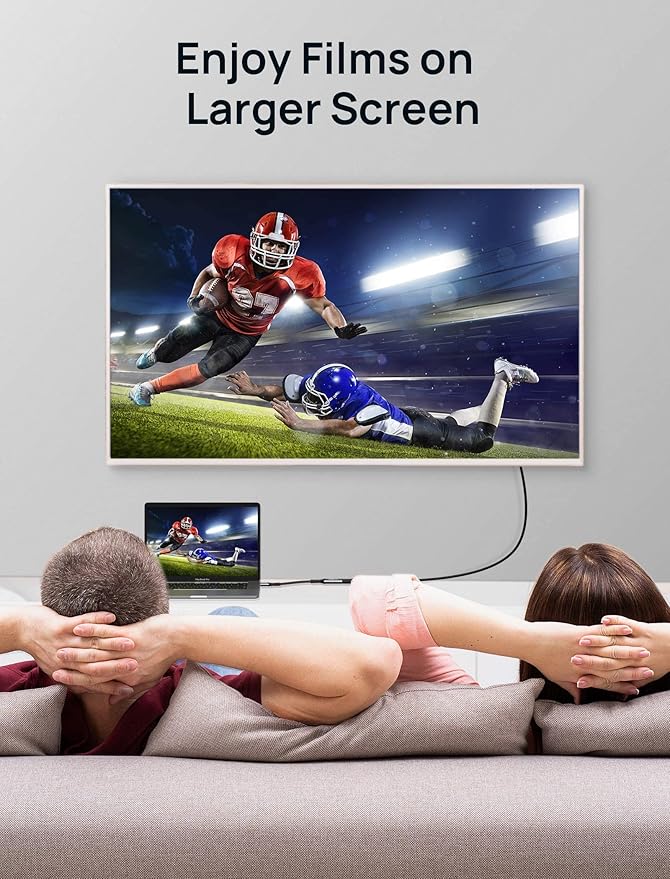 JSAUX USB C to HDMI Adapter, 4K Type C to HDTV Female Adapter - Image 3