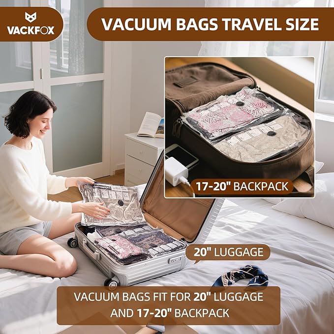 VACKFOX 18 Pack Travel Vacuum Bags - Image 6