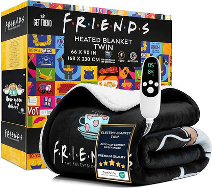 Friends TV Show Heated Blanket Electric, Twin Size Luxurious Fleece Weighted by GetTrend
