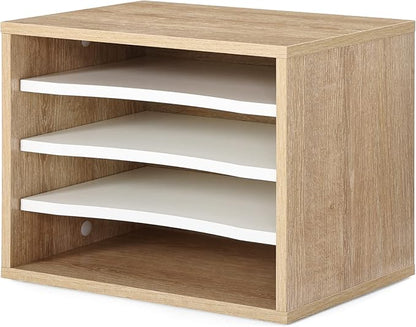 FITUEYES Wood Desk Paper Sorter Organizer - Image 2