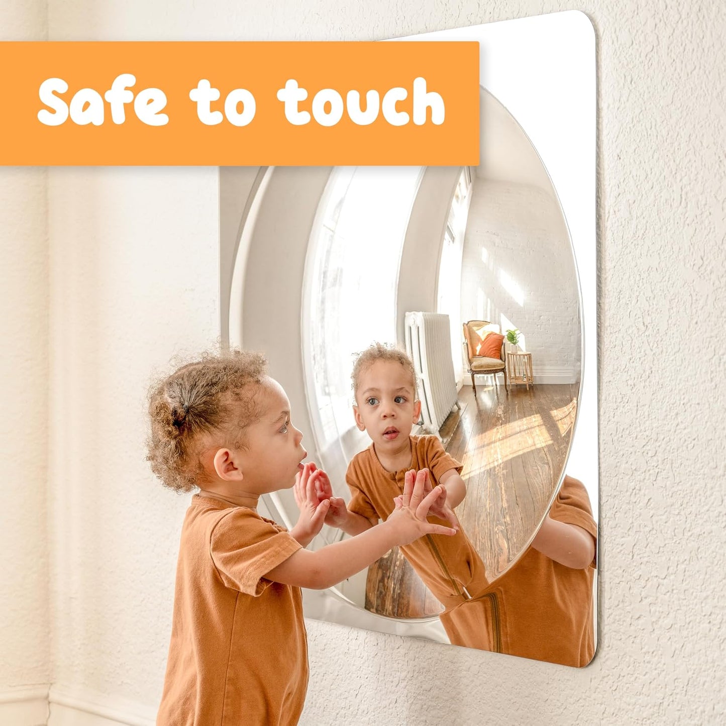 Spark & Wow Sensory Wall Toddler Mirror, Giant 1 Bubble | For Ages 6m+, Easy-to-Clean Acrylic, Stimulate Cognitive Development