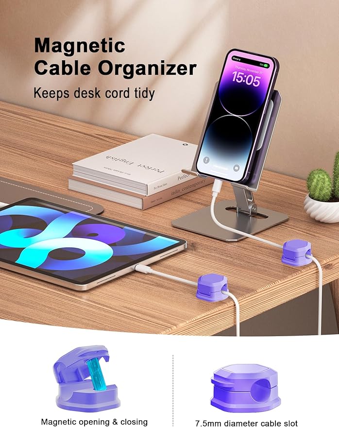 Cord Organizer - Cord Holder for Nightstand - Cable Clips - Cord Holder - Image 3