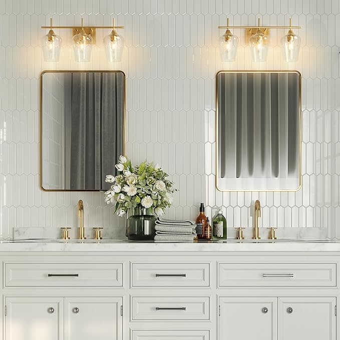 VONLUCE Bathroom Vanity Light, 3 Light Bathroom Light Fixture Over Mirror - Image 7