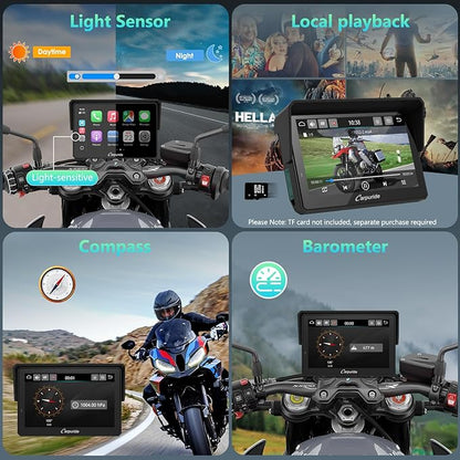 CARPURIDE W502BS PRO for BMW Motorcycle CarPlay & Android Auto Dual Bluetooth - Image 6