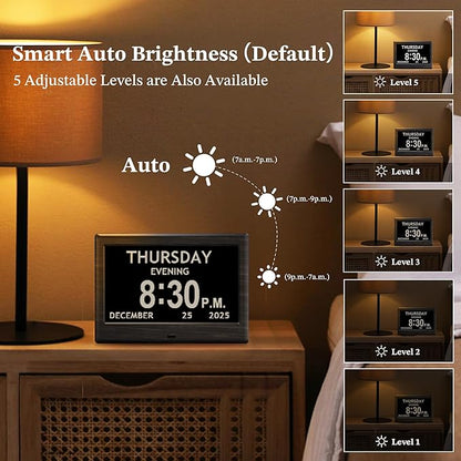 7'' Dementia Clock For Seniors, Large Display Digital Clock - Image 4