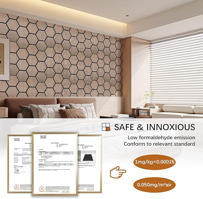 Hexagon Acoustic Wall Panels, Self-Adhesive Sound Absorbing Wall Panel by ARMURO - Image 3