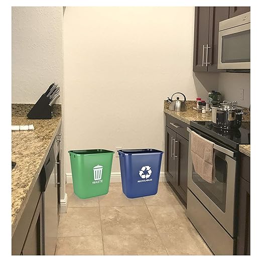 Acrimet Wastebasket Bin for Recycling and Waste, 6.75 Gallon/ 27 Quart/ 24 Liter - Image 8
