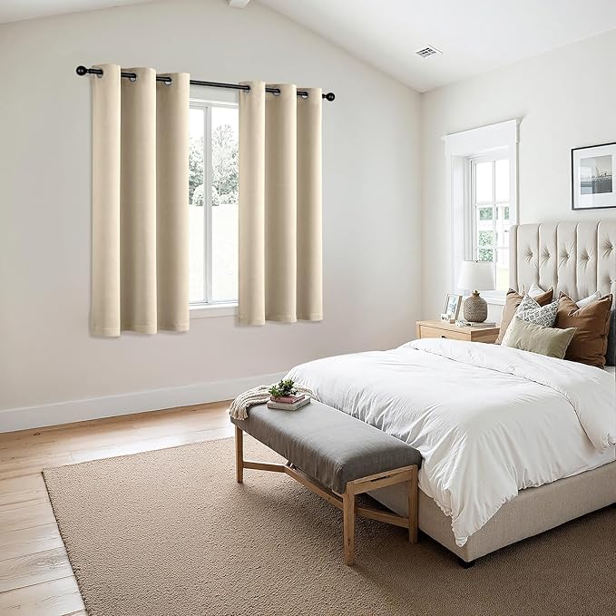 MIULEE Cream Beige Blackout Curtains - Image 6