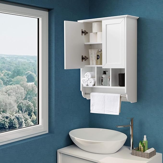 White Bathroom Wall Cabinet - Image 7