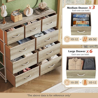 WLIVE 9-Drawer Dresser, Fabric Storage Tower - Image 5