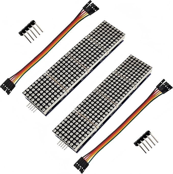 Yuuhseel 2PCS MAX7219 32x8 Dot Matrix LED Display Module 4 in 1 Common Cathode by Yuuhseel