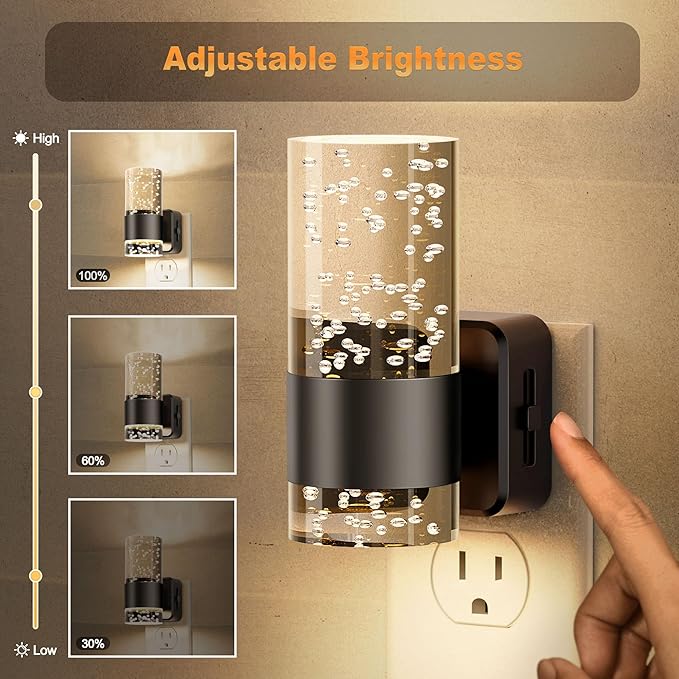 JandCase Night Light, Night Lights Plug into Wall, 2 Pack 3000K LED Nightlight - Image 2