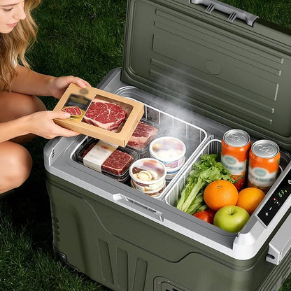 12V Portable Refrigerator, 53 Quart Dual-Voltage 12V/24V DC Car Cooler - Image 8