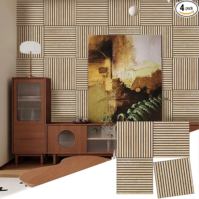 ARMURO Acoustic Wood Panels for Wall 4-Pack by ARMURO