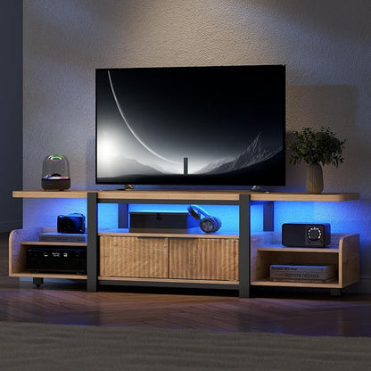 TV Stand with LED Lights and Storage cabinet - Image 9