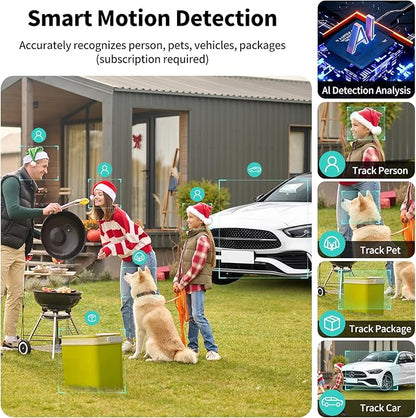2K UHD Smart Wireless Security Camera Indoor/Outdoor, Battery Powered WiFi - Image 5