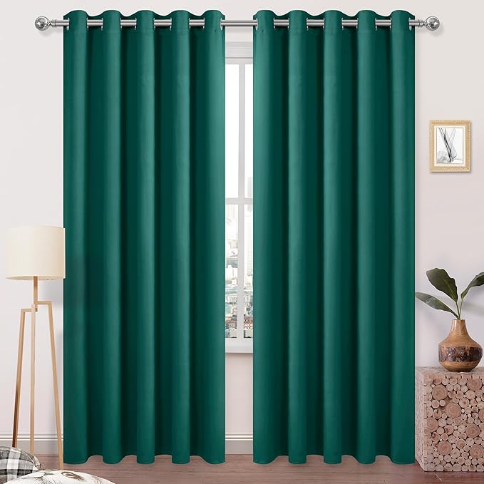 DWCN Green Curtains 84 Inches Long, 60 Inch Wide Curtains by DWCN