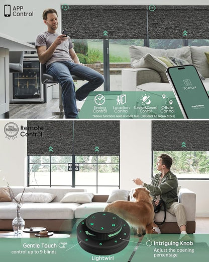 Yoolax Motorized Blinds with Remote, Smart Blinds - Image 3