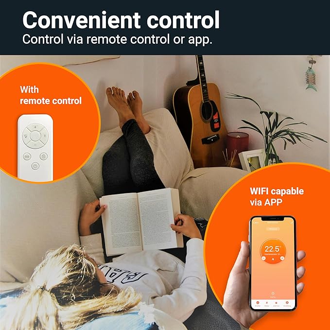Könighaus 600W Smart Dual Space Heater – Wall heater and mobile use – WiFi App - Image 4