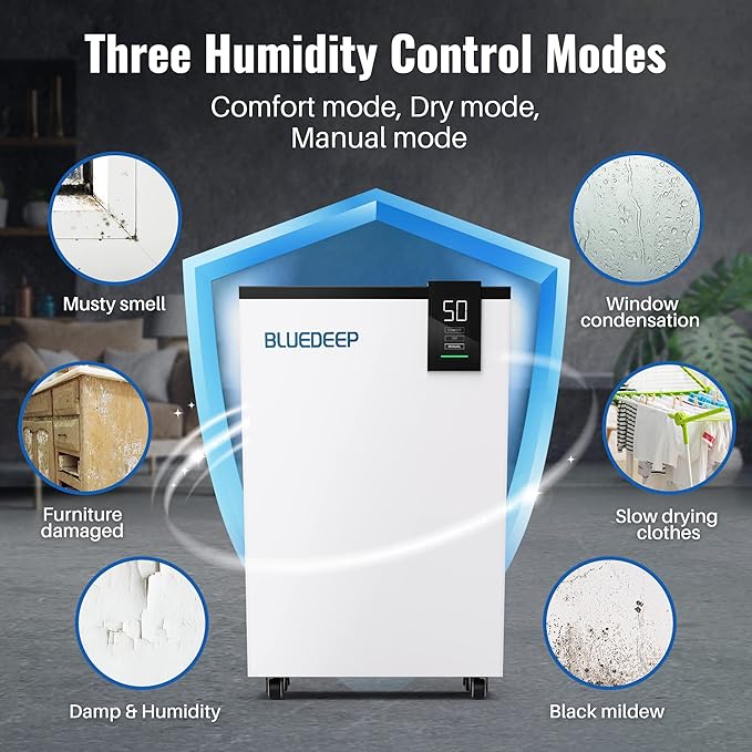 BLUEDEEP 190 Pints Commercial Dehumidifier - Image 4