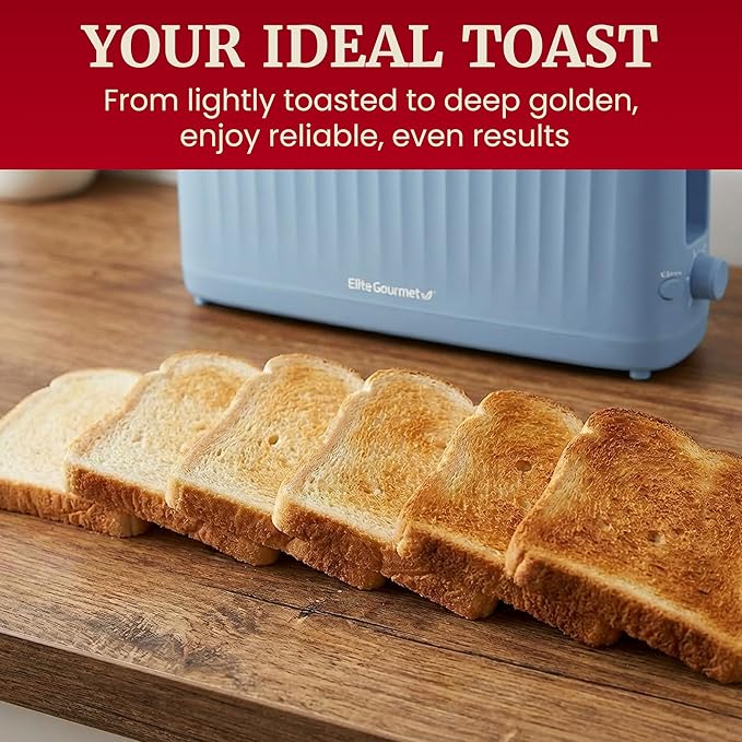 Elite Gourmet ECT2517OX SLIMTOAST™ 2-Slice, Long Slot Toaster, Cool-touch Body - Image 7