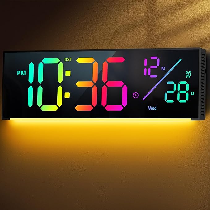 Digital Wall Clock, Large Display Digital Clock by Abovsare