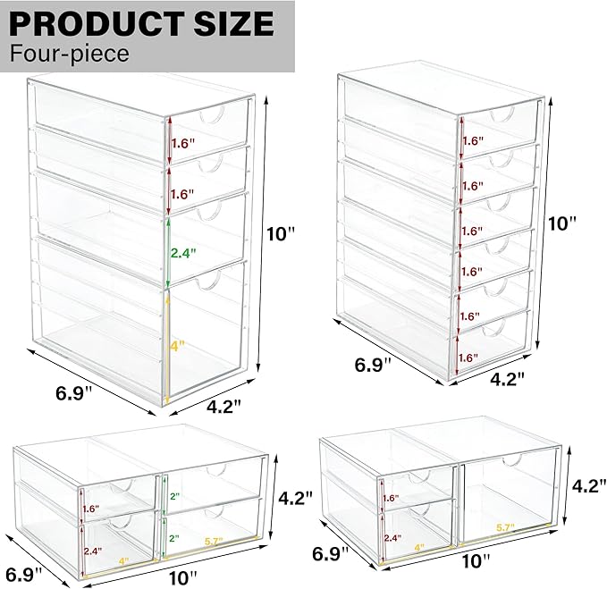 Prsildan Acrylic Drawer Organizer - Image 3