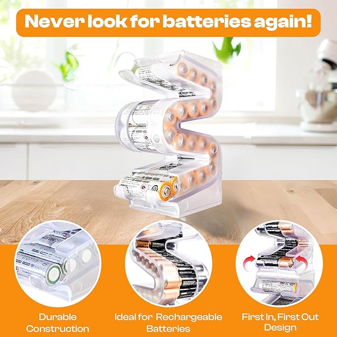 Battery Ladder Organizer Case for AA Batteries - Image 2