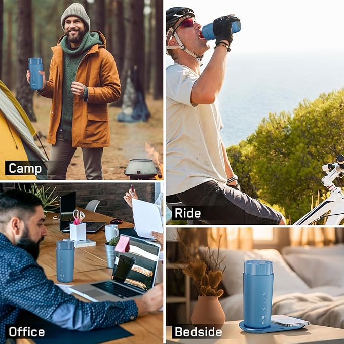 Temperature Control Heated Coffee Mug Smart Self Heating Travel Mug 12 Oz App - Image 6