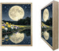 URVIP LED Glowing Photo Frame, 3D Starry-Sky Blue Moon Wall Art, 9x12 Inches by URVIP